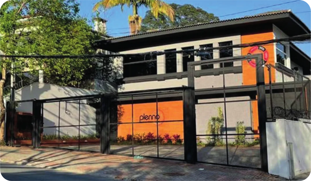 Fachada de la sede de plenno, en São Paulo